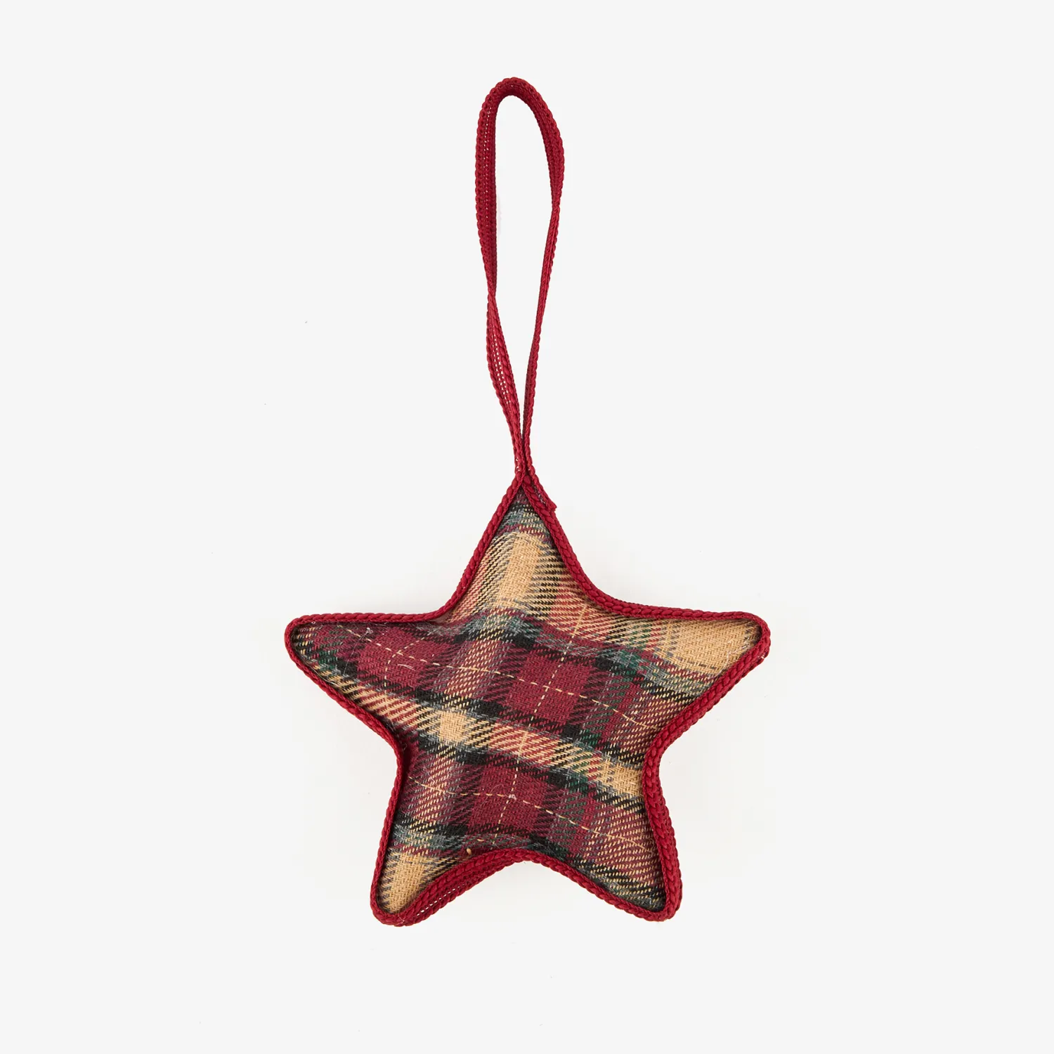Casa Viva Adorno colgante Estrella de tartán 8cm Best