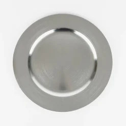 Casa Viva Bajo plato de plástico plateado Ø33cm Discount