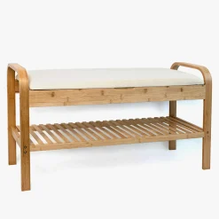 Casa Viva Banco zapatero blanco 90x33x50 Bambu Sale