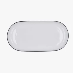 Casa Viva Bandeja oval de cerámica con relieve 32x16cm Siena Outlet