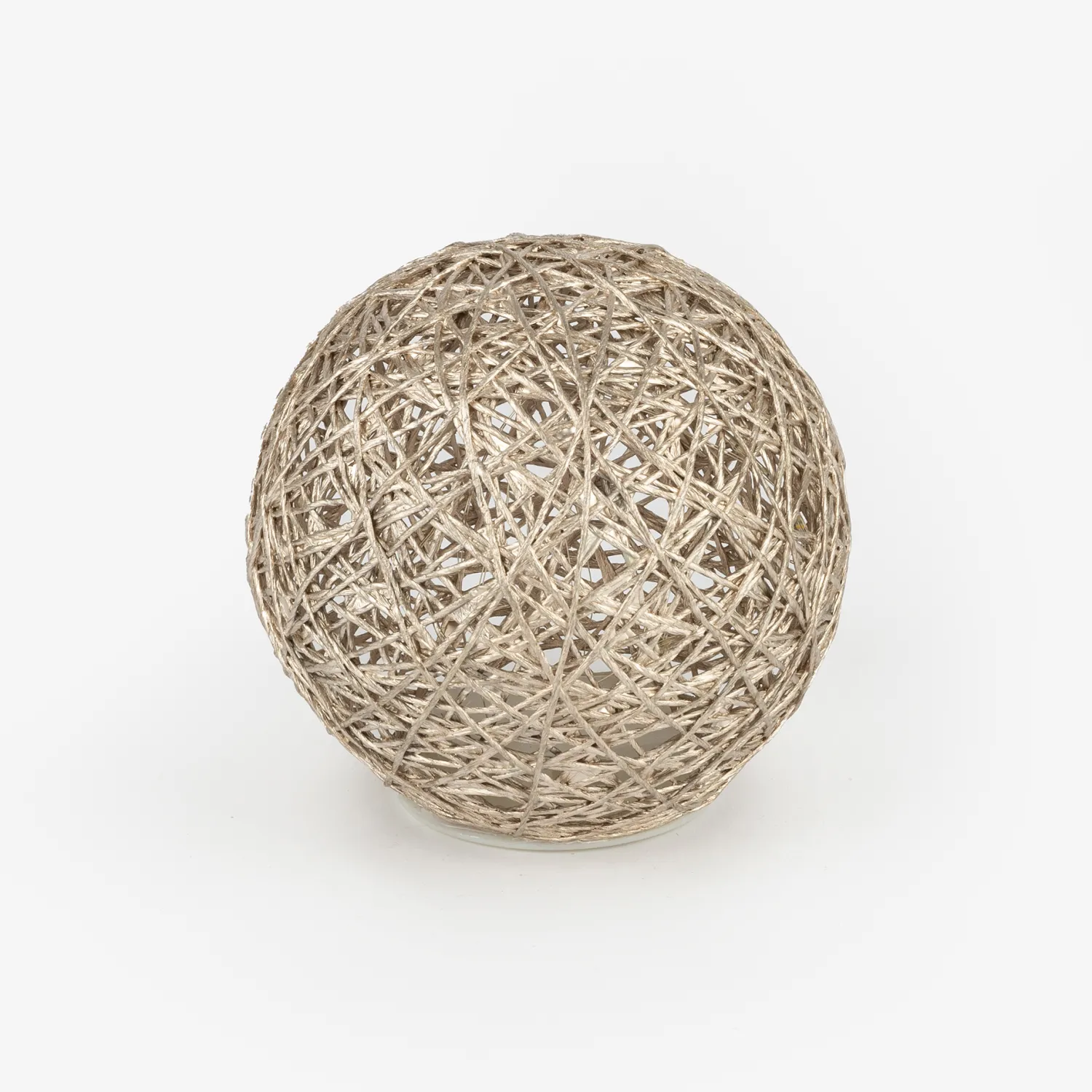 Casa Viva Bola decorativa de rafia dorada con luz LED Luys Ø15cm New