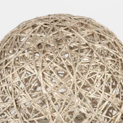 Casa Viva Bola decorativa de rafia dorada con luz LED Luys Ø15cm New