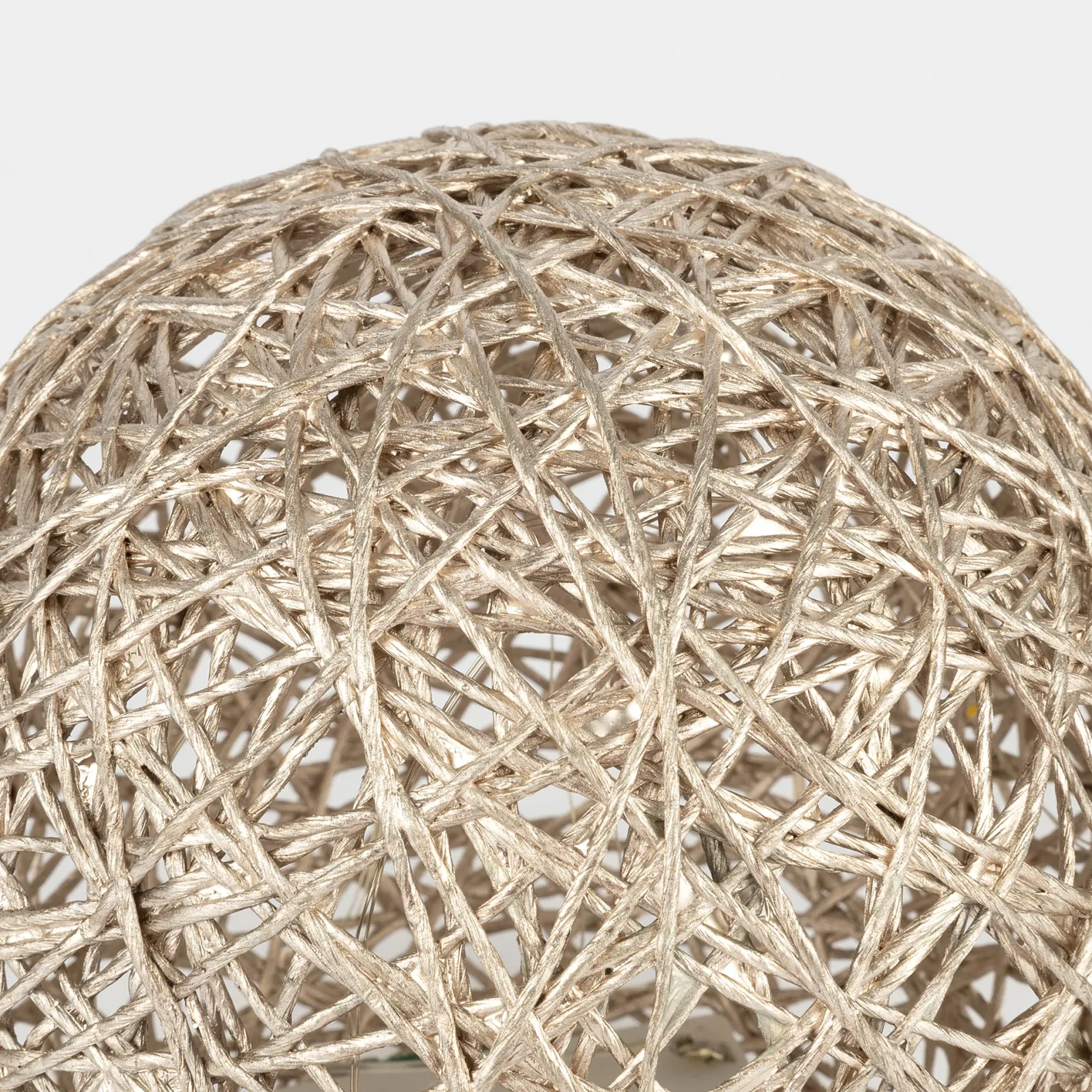 Casa Viva Bola decorativa de rafia dorada con luz LED Luys Ø15cm New