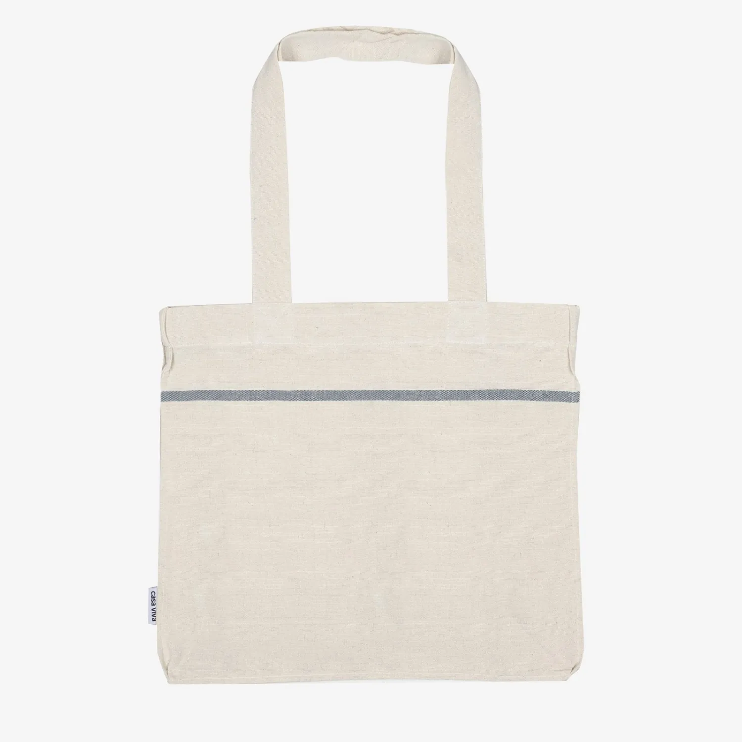 Casa Viva Bolso de algodón con rayas azules Niza 43x39x16cm Best