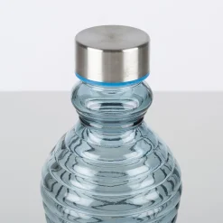 Casa Viva Botella de cristal azul Rustik 1L Discount