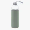 Casa Viva Botella de vidrio con neopreno verde claro 0,6L Tera Discount