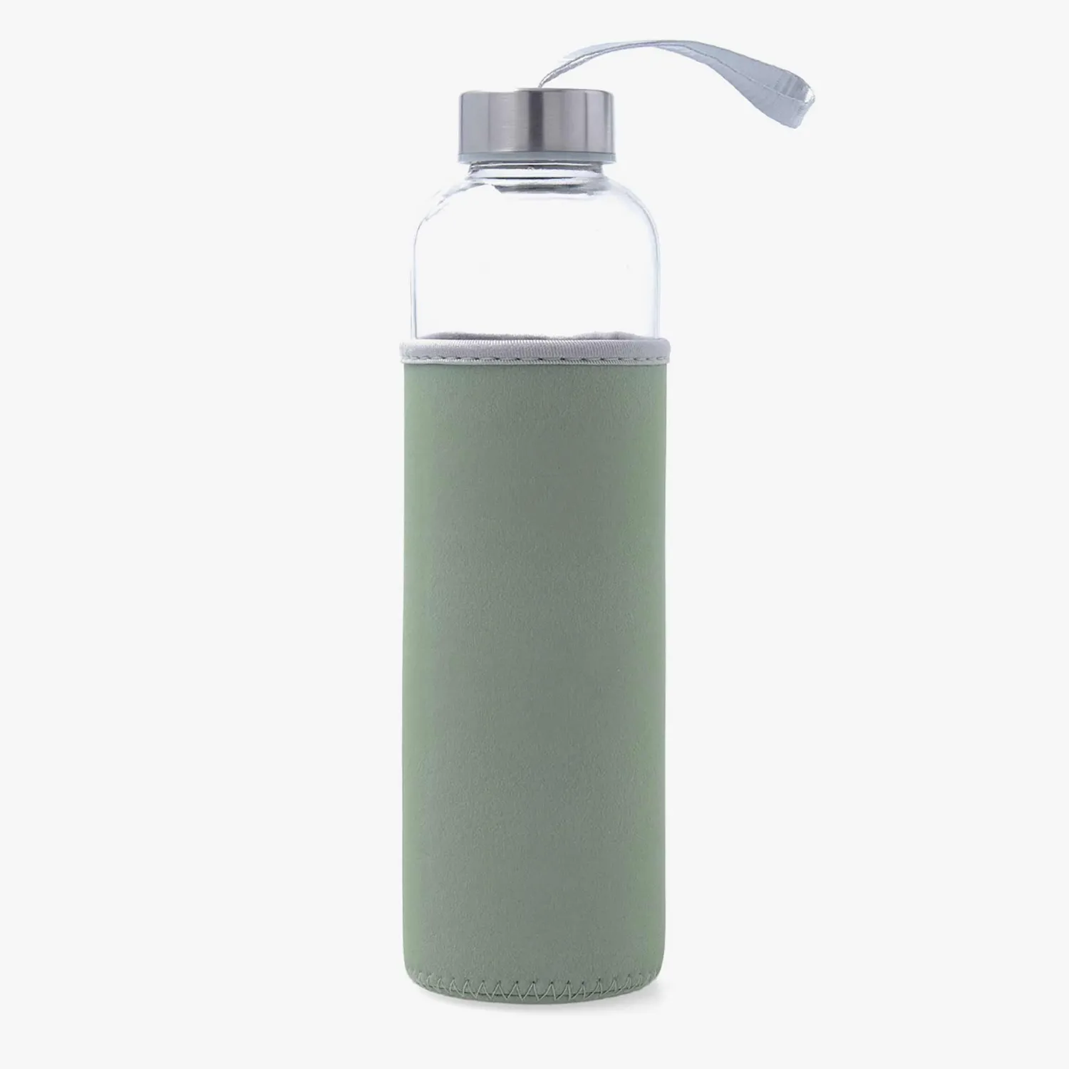 Casa Viva Botella de vidrio con neopreno verde claro 0,6L Tera Discount