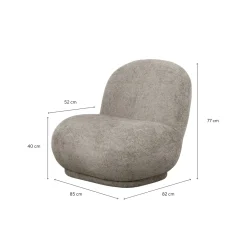 Casa Viva Butaca de algodón marrón Aicha 85x82x77cm Clau&Chloe Sale