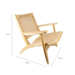 Casa Viva Butaca de ratán Cecilia 60x48x75cm Clau&Chloe Sale