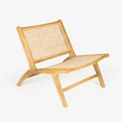 Casa Viva Butaca de ratán marrón claro Elodye 64x49x66cm Clau&Chloe New