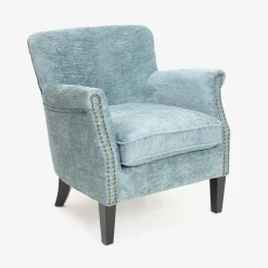 Casa Viva Butaca de terciopelo azul Aurora 79x75x79cm Clau&Chloe