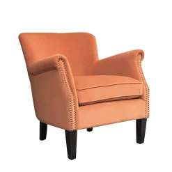 Casa Viva Butaca de terciopelo teja Aurora 79x75x79cm Clau&Chloe Clearance