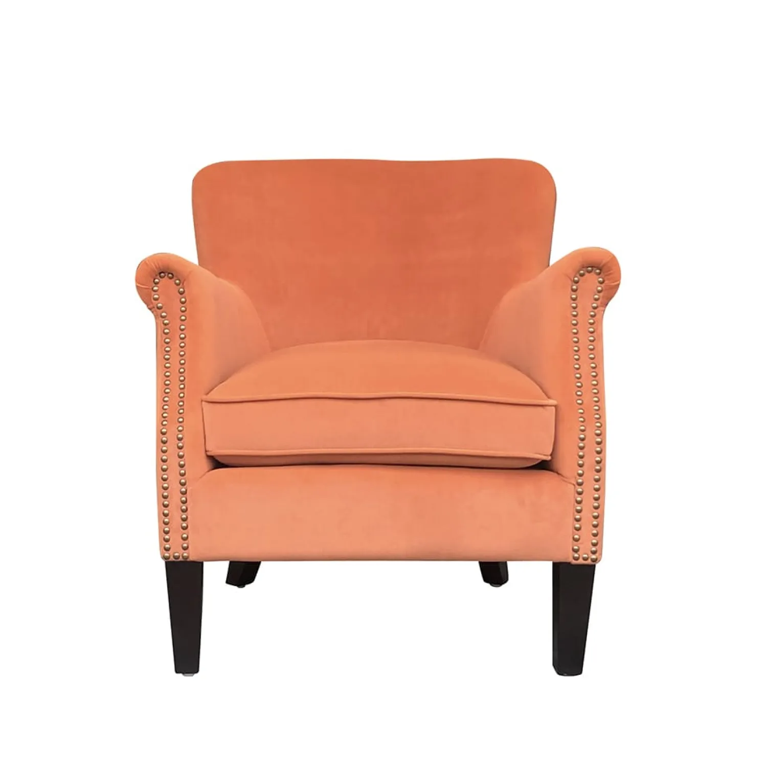 Casa Viva Butaca de terciopelo teja Aurora 79x75x79cm Clau&Chloe Clearance