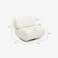 Casa Viva Butaca marfil Succor 83x94x75cm Clau&Chloe New