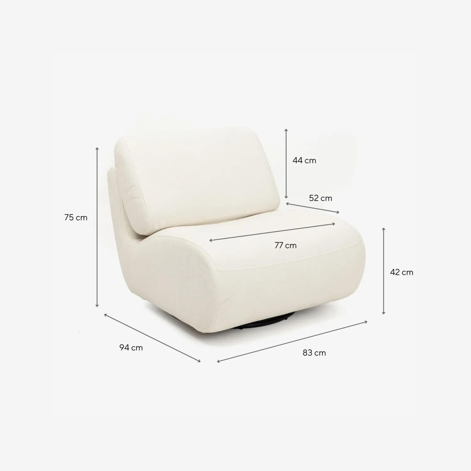 Casa Viva Butaca marfil Succor 83x94x75cm Clau&Chloe New