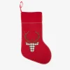 Casa Viva Calcetín de fieltro rojo Ciervo tartán 50cm Discount