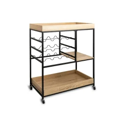 Casa Viva Camarera de acero y madera MDF Bruno 75x40x92 Outlet