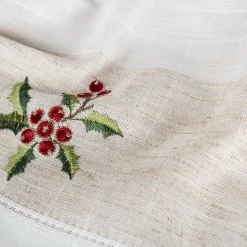 Casa Viva Camino de mesa blanco bordado Muérdago 40x140cm Hot