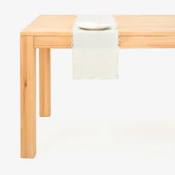 Casa Viva Camino de mesa de algodón gris Flecos 30x150cm Clearance