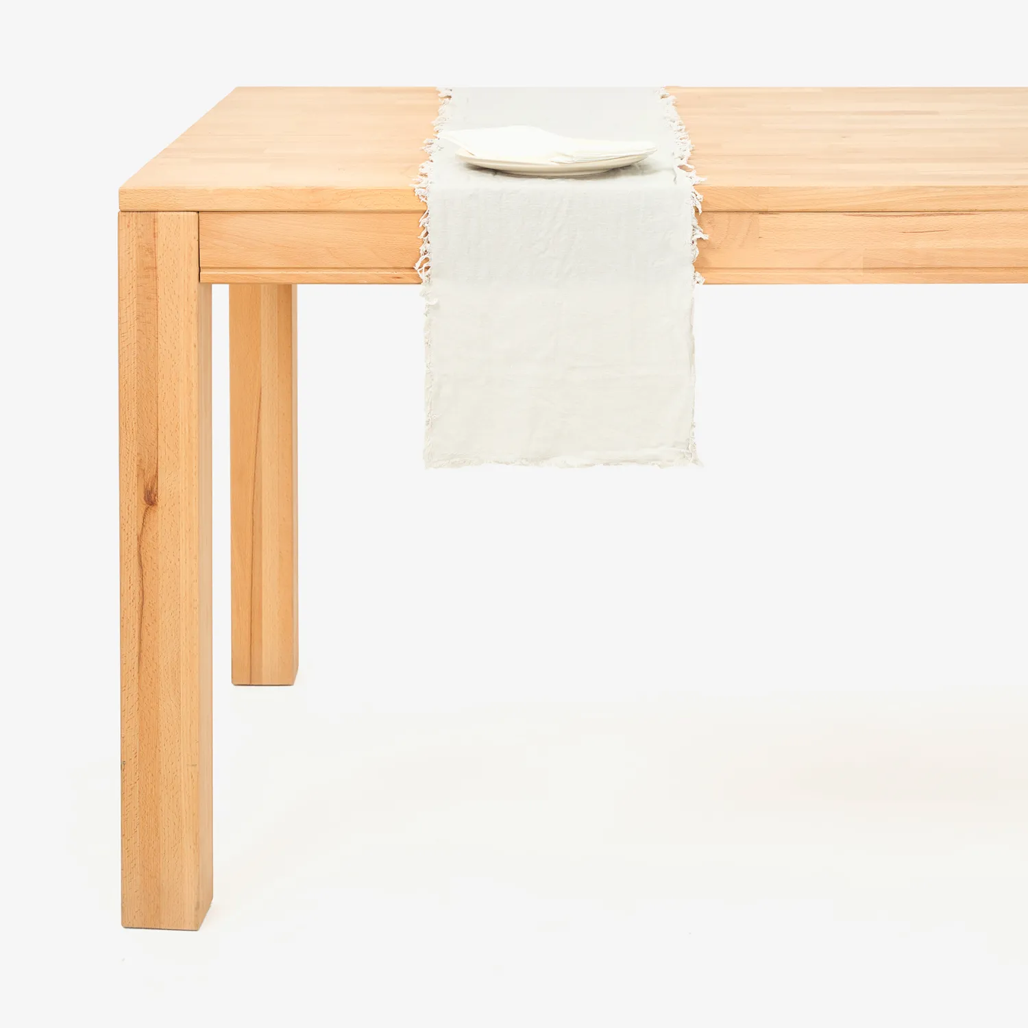 Casa Viva Camino de mesa de algodón gris Flecos 30x150cm Clearance