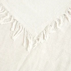 Casa Viva Camino de mesa de algodón gris Flecos 30x150cm Clearance