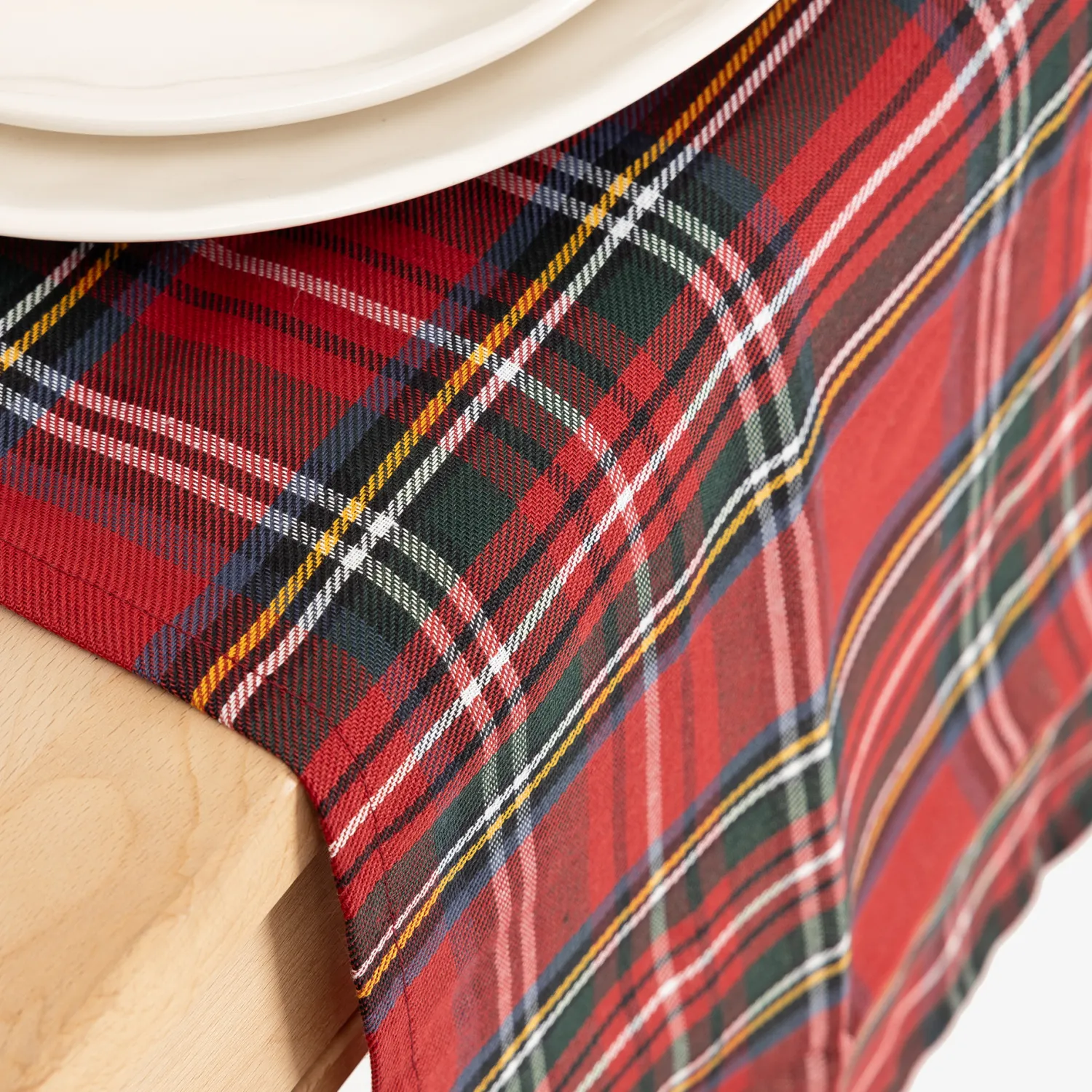 Casa Viva Camino de mesa rojo Tartán 50x140cm Clearance