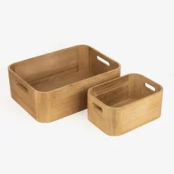 Casa Viva Cesta de madera Kiri 24x16x11cm Clearance