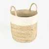 Casa Viva Cesta de yute blanca y natural Vide Ø35x33cm Clearance