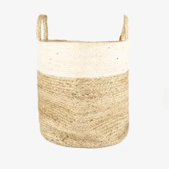 Casa Viva Cesta de yute blanca y natural Vide Ø35x33cm Clearance