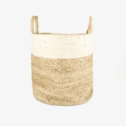 Casa Viva Cesta de yute blanca y natural Vide Ø30x28cm New