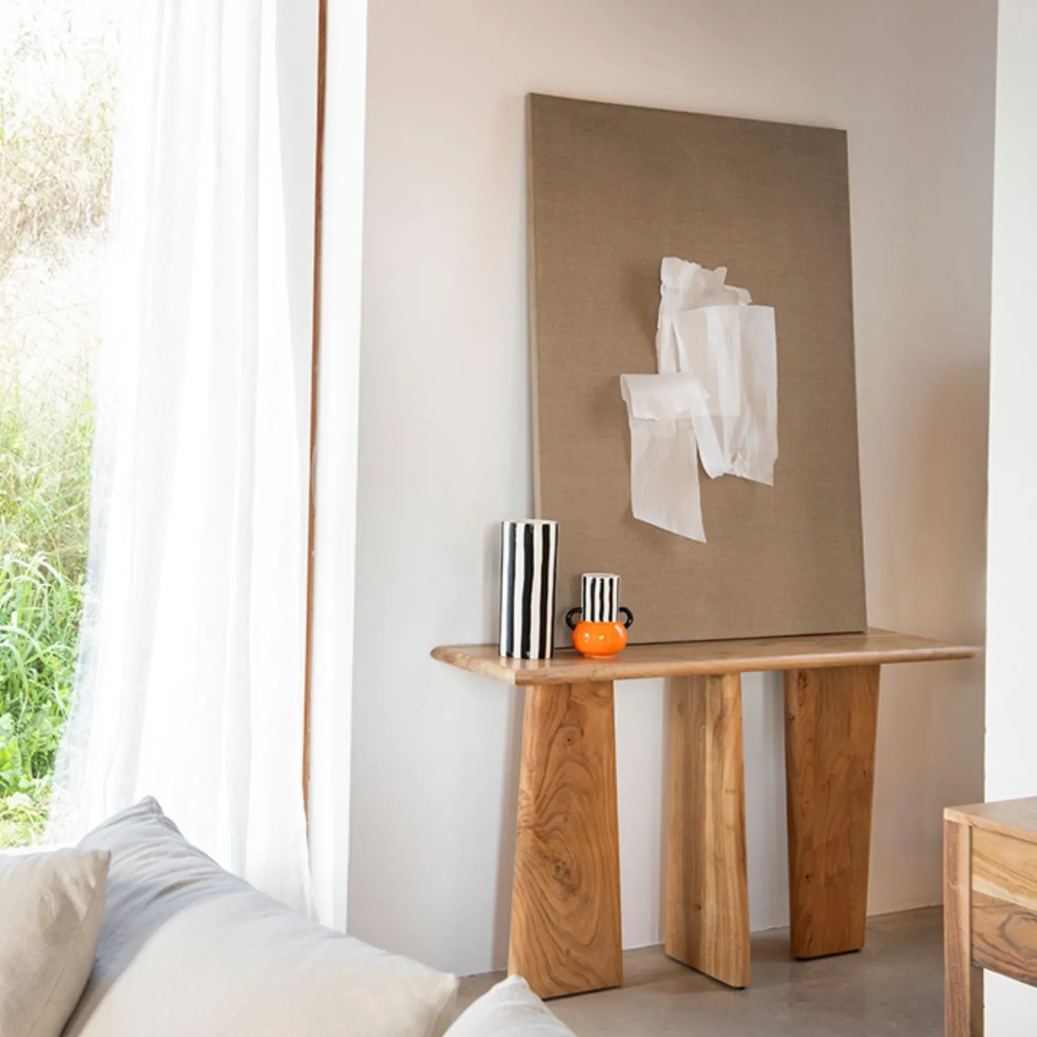 Casa Viva Consola de madera de acacia Moscú 130x40x75cm Clau&Chloe