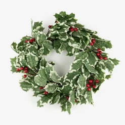 Casa Viva Corona decorativa de acebo y bayas rojas Ø41cm Discount