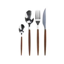 Casa Viva Cubertería de 16 piezas de acero inoxidable Olivia