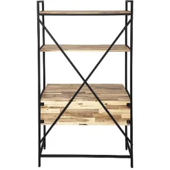 Casa Viva Escritorio con estantería de madera de acacia Aura 90x51x180cm Hot