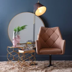 Casa Viva Espejo de pared redondo dorado Ø100cm Online