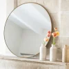 Casa Viva Espejo de pared redondo de metal dorado Orión Ø76cm Discount