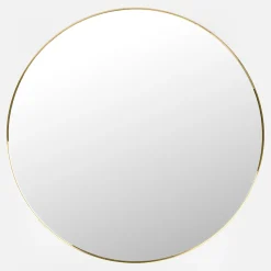 Casa Viva Espejo de pared redondo de metal dorado Orión Ø76cm Discount