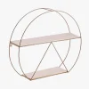 Casa Viva Estante doble de acero y madera Gold 50x40x12cm New