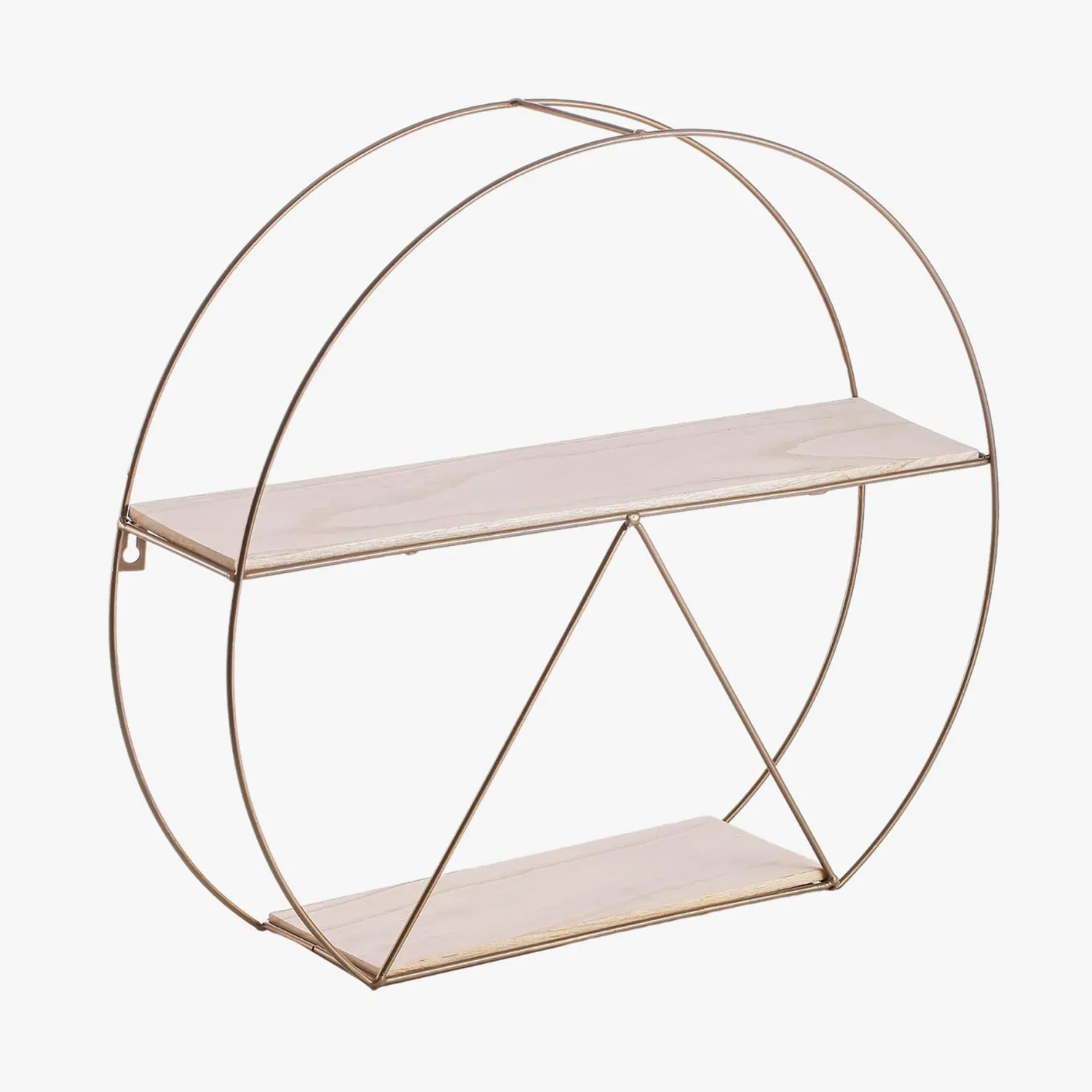 Casa Viva Estante doble de acero y madera Gold 50x40x12cm New
