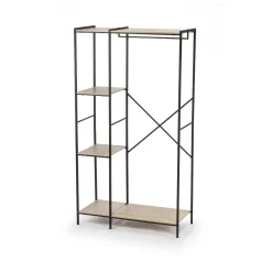 Casa Viva Estantería con perchero de acero y madera MDF Bruno 90x40x165cm Online