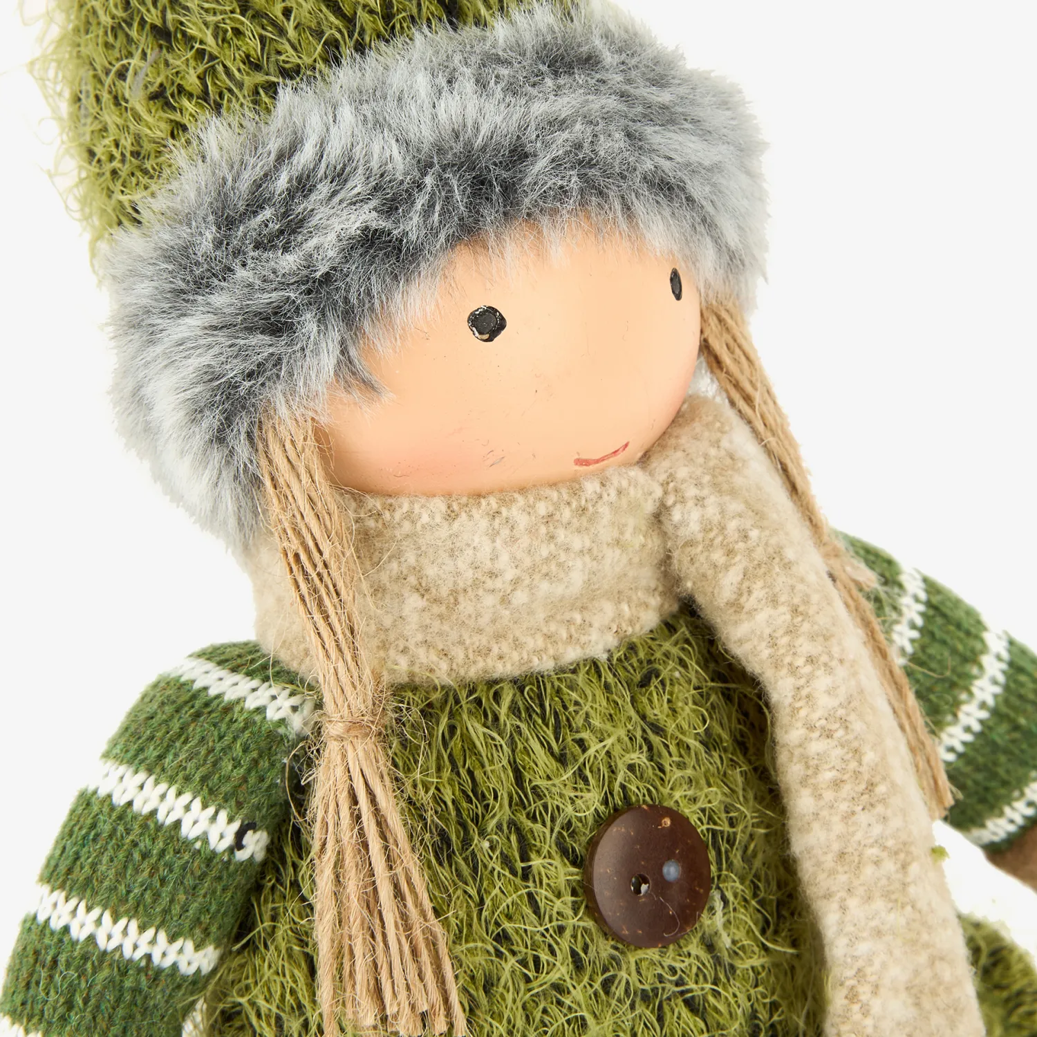 Casa Viva Figura decorativa Muñeca de pie verde 45cm Outlet