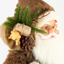 Casa Viva Figura decorativa Santa Claus con bolsa de regalos y trineo 60cm New