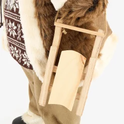 Casa Viva Figura decorativa Santa Claus con bolsa de regalos y trineo 60cm New