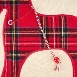 Casa Viva Funda de cojín Caballo balancín de tartán 45x45cm Online