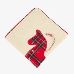 Casa Viva Funda de cojín Caballo balancín de tartán 45x45cm Online