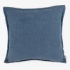 Casa Viva Funda de cojín de algodón azul Frida 45x45cm Clearance