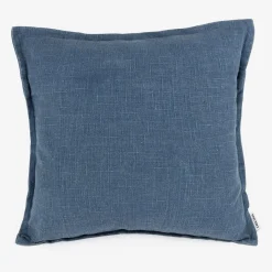 Casa Viva Funda de cojín de algodón azul Frida 45x45cm Clearance