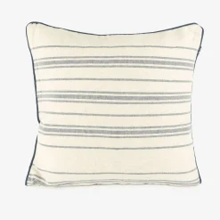 Casa Viva Funda de cojín de algodón con rayas azules Niza 45x45cm
