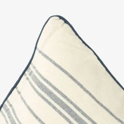 Casa Viva Funda de cojín de algodón con rayas azules Niza 45x45cm