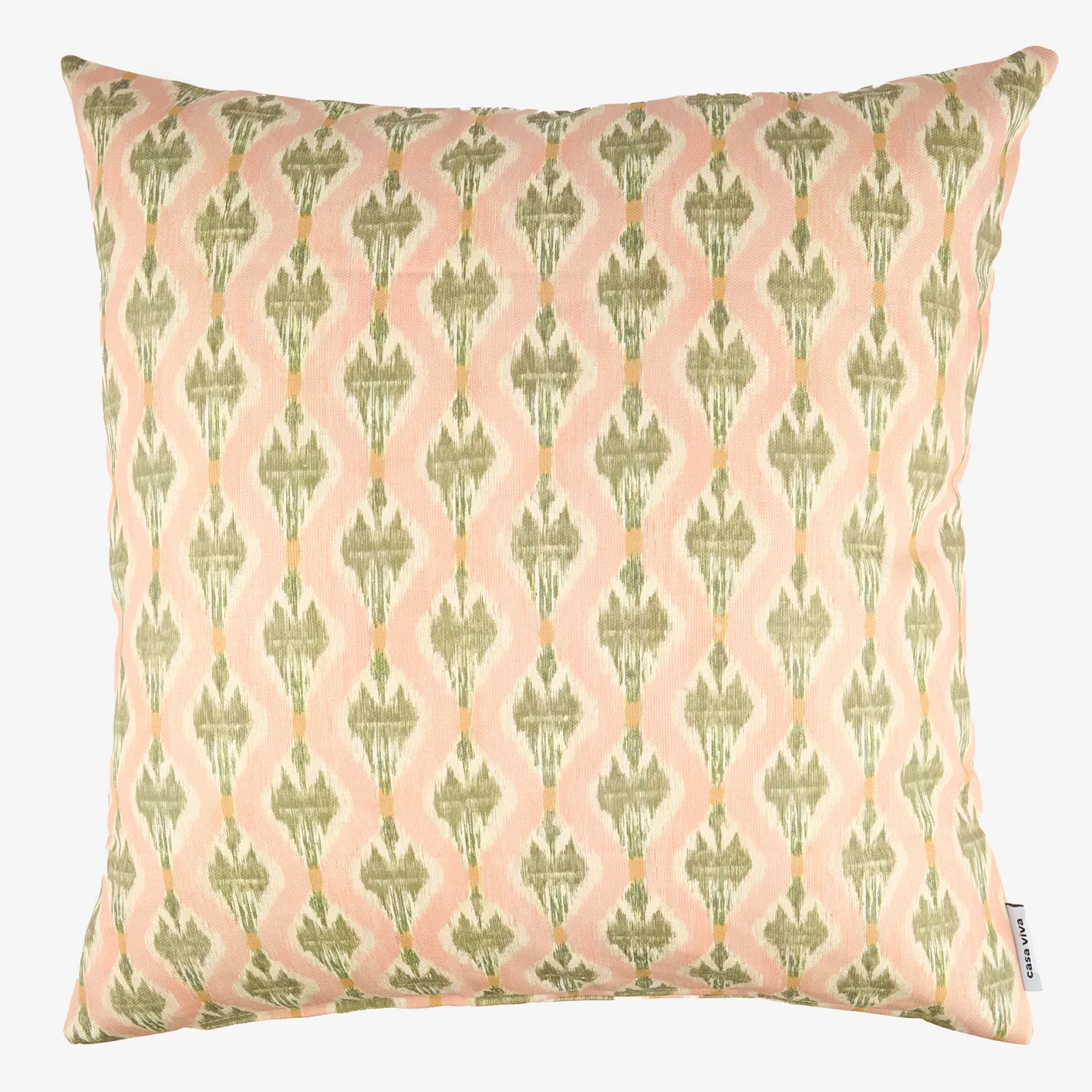 Casa Viva Funda de cojín de algodón rosa claro Ikat 45x45cm Discount